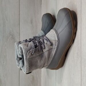 Sperry Womens Top Sider Wool Saltwater Rubber Waterproof Boots shoes sz 6.5M